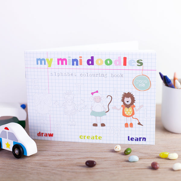 Mini Alphabet Doodle Colouring Book