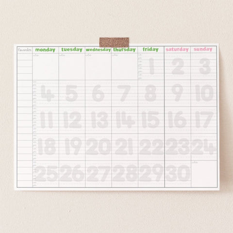 Our BIG Monthly Calendar