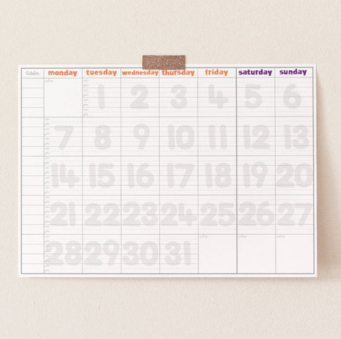 Our BIG Monthly Calendar