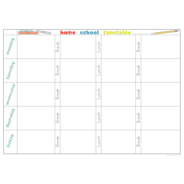 Home School Timetable